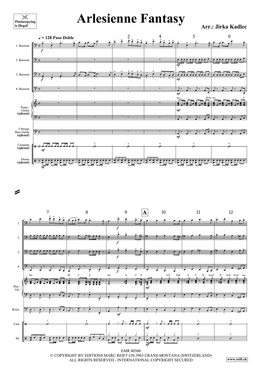 Arlesienne Fantasy Arlesienne Fantasy Bassoon Quartet scores gallery preview page 3