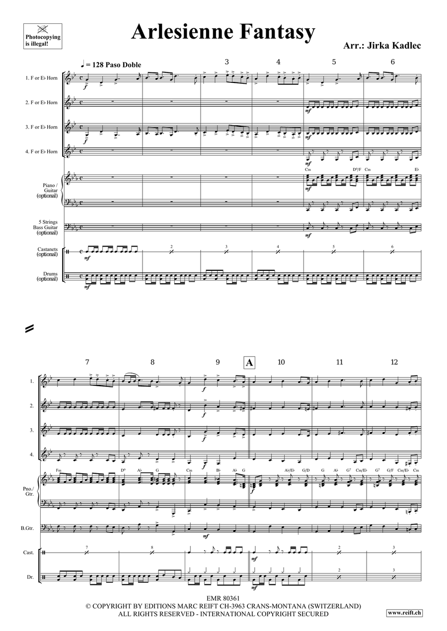 Arlesienne Fantasy Arlesienne Fantasy Horn scores gallery preview page 3