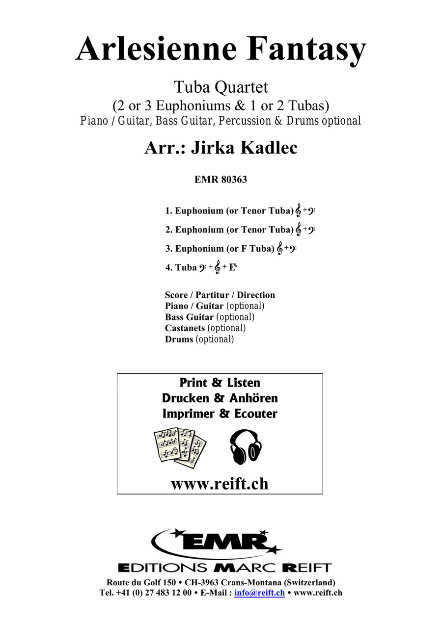 Arlesienne Fantasy Arlesienne Fantasy Tuba Quartet scores gallery preview page 2