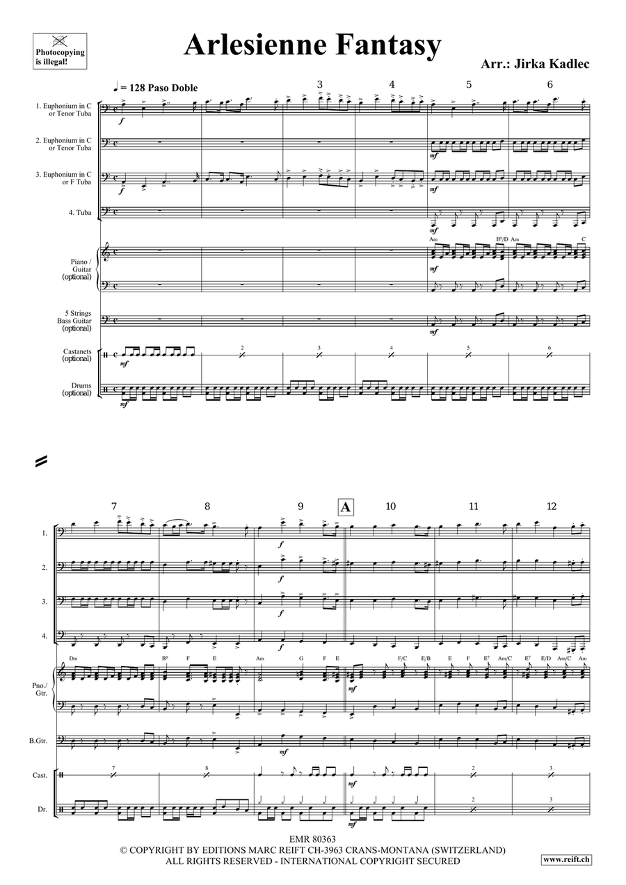 Arlesienne Fantasy Arlesienne Fantasy Tuba Quartet scores gallery preview page 3
