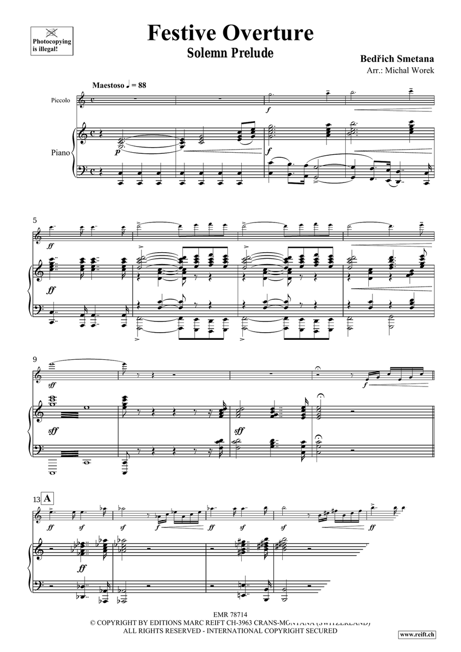 Festive Overture Festive Overture Piccolo scores gallery preview page 3