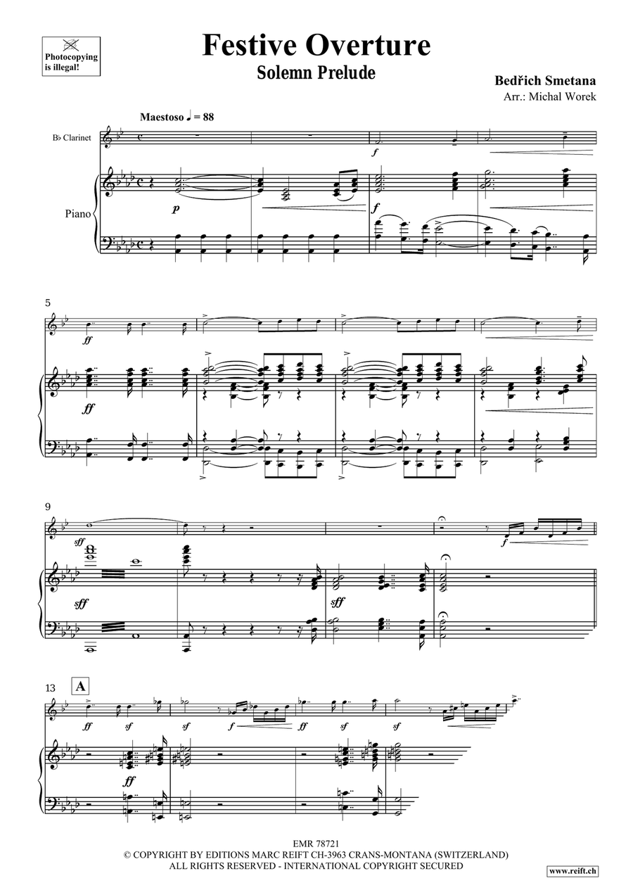 Festive Overture Festive Overture Clarinet Solo scores gallery preview page 3