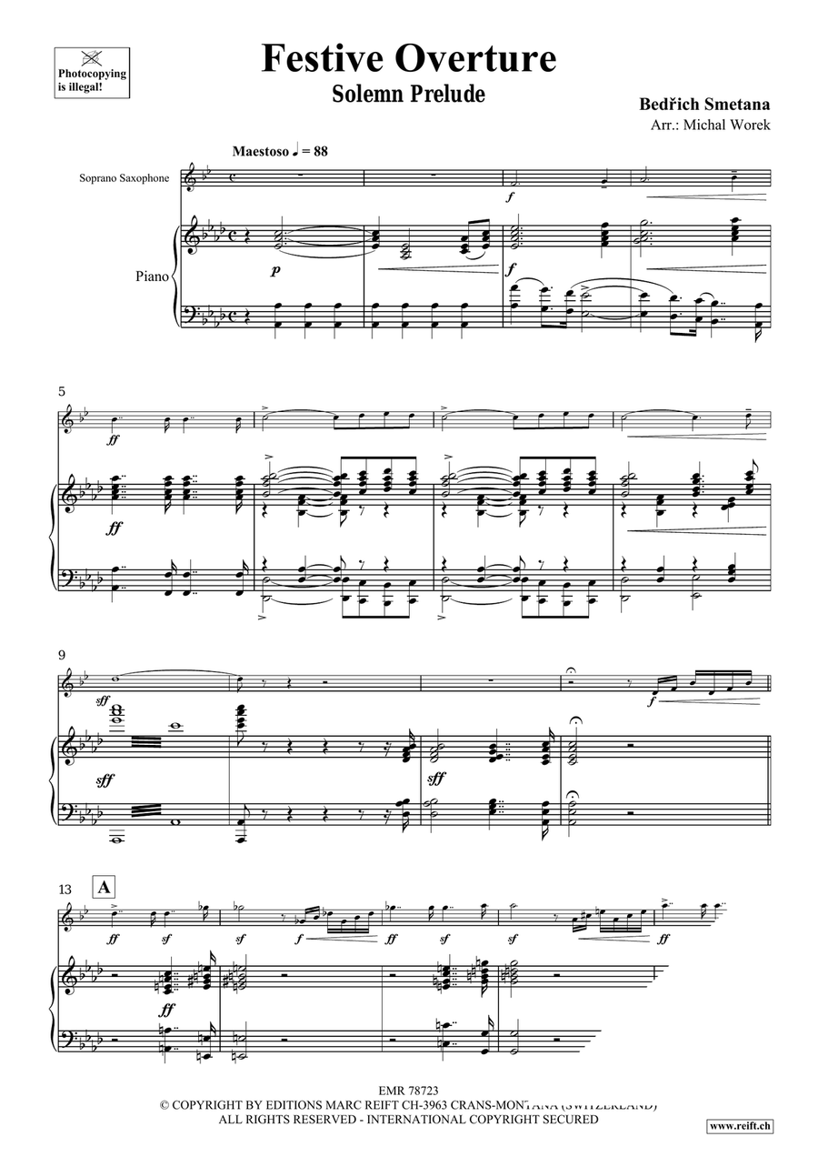 Festive Overture Festive Overture Soprano Saxophone scores gallery preview page 3