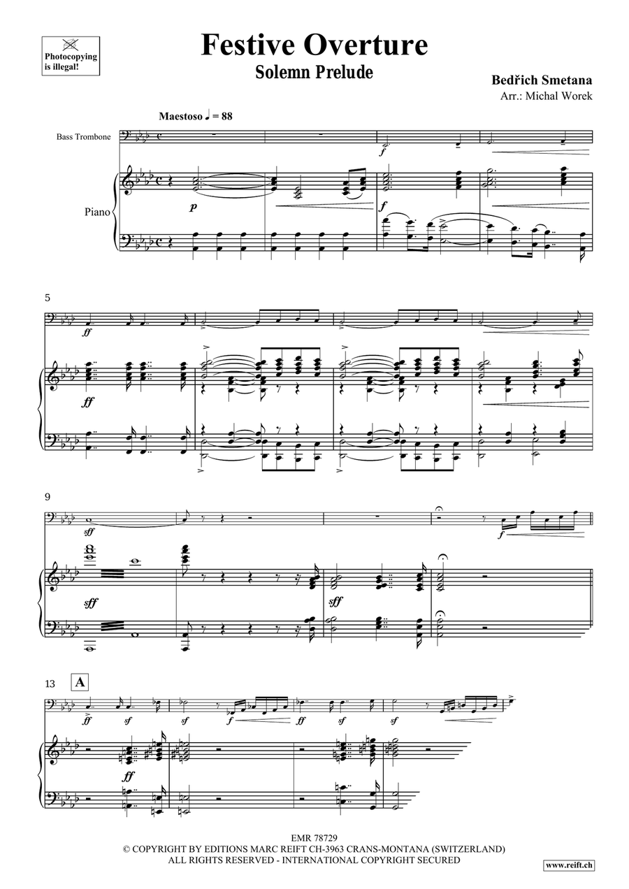 Festive Overture Festive Overture Bass Trombone scores gallery preview page 3