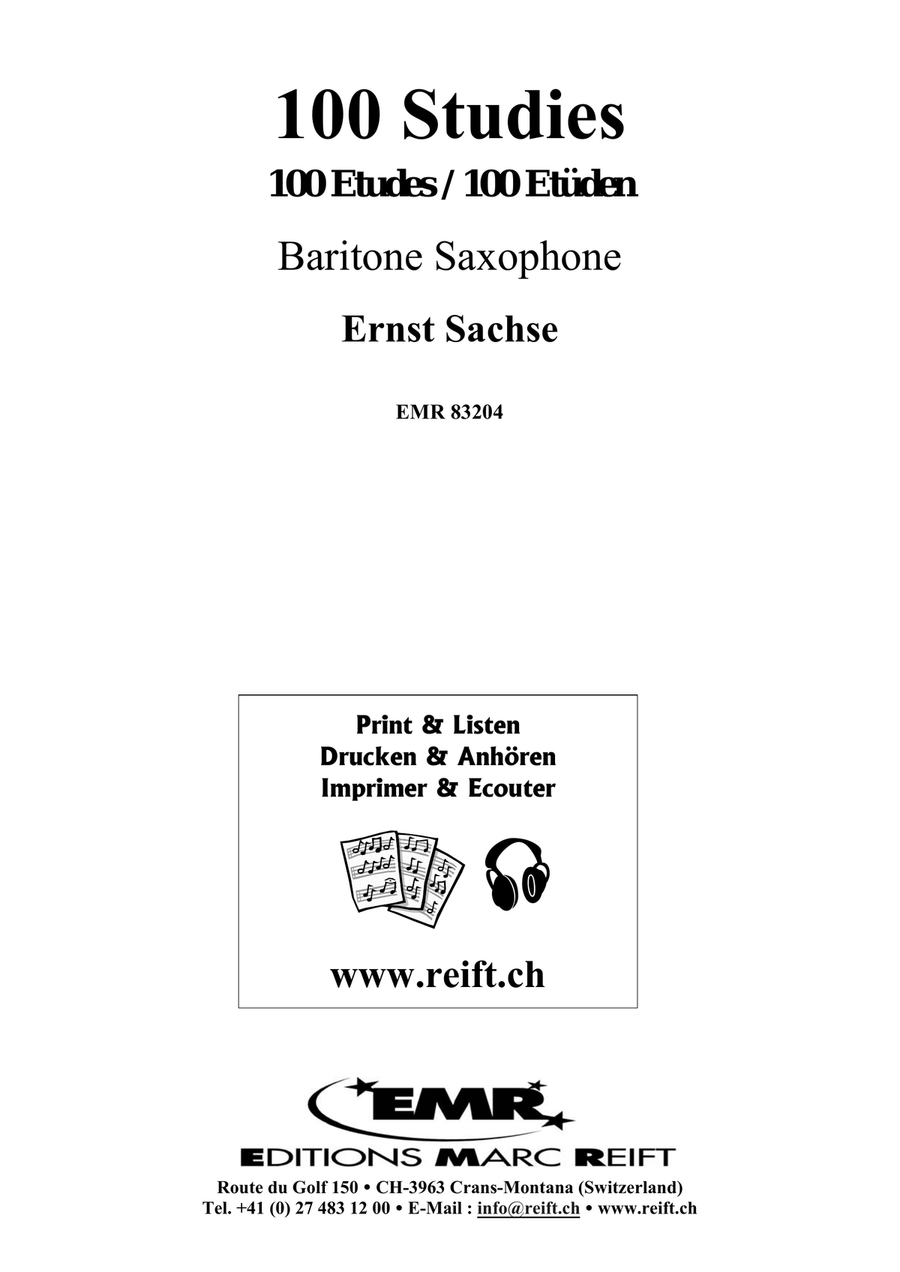 100 Studies by Ernst Sachse Baritone Saxophone - Sheet Music page 2