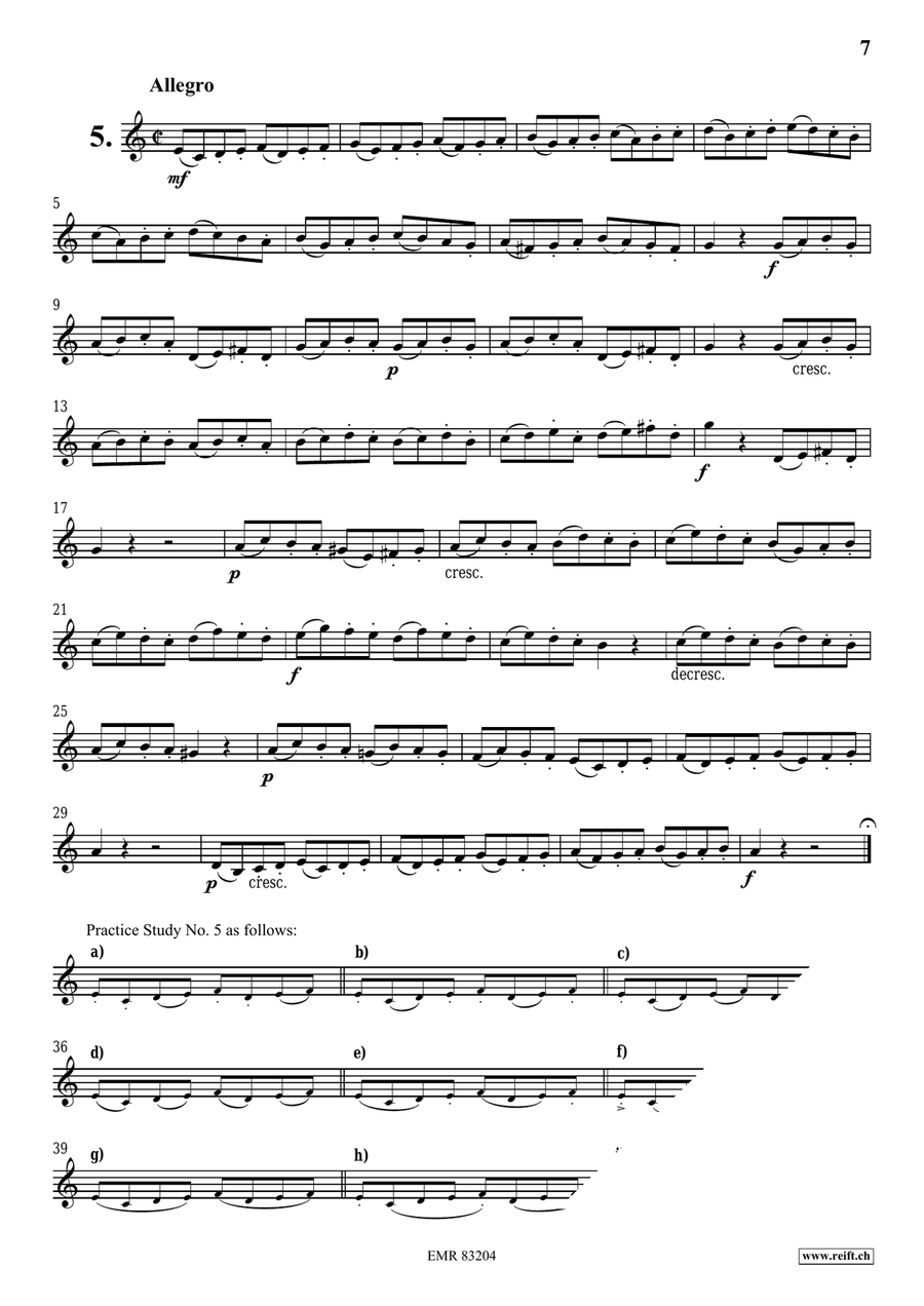 100 Studies by Ernst Sachse Baritone Saxophone - Sheet Music page 6
