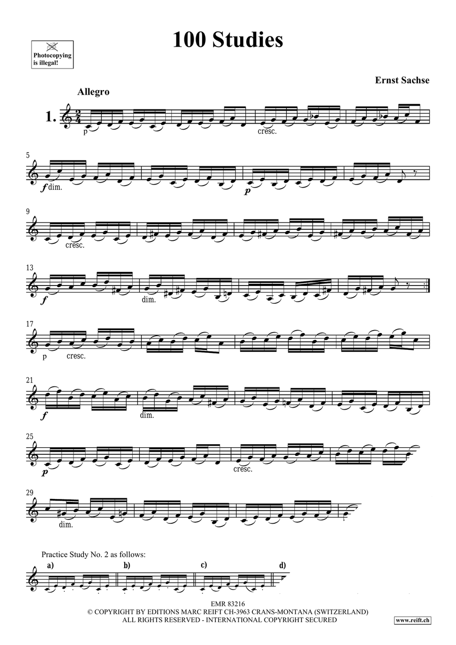 100 Studies 100 Studies Cornet scores gallery preview page 3