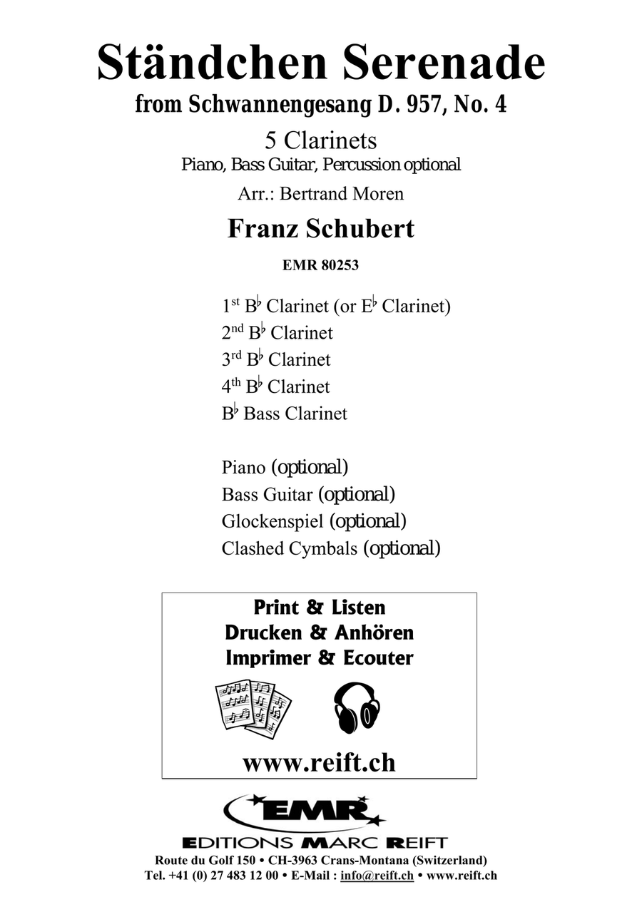 Ständchen Serenade Ständchen Serenade Clarinet Quintet scores gallery preview page 2