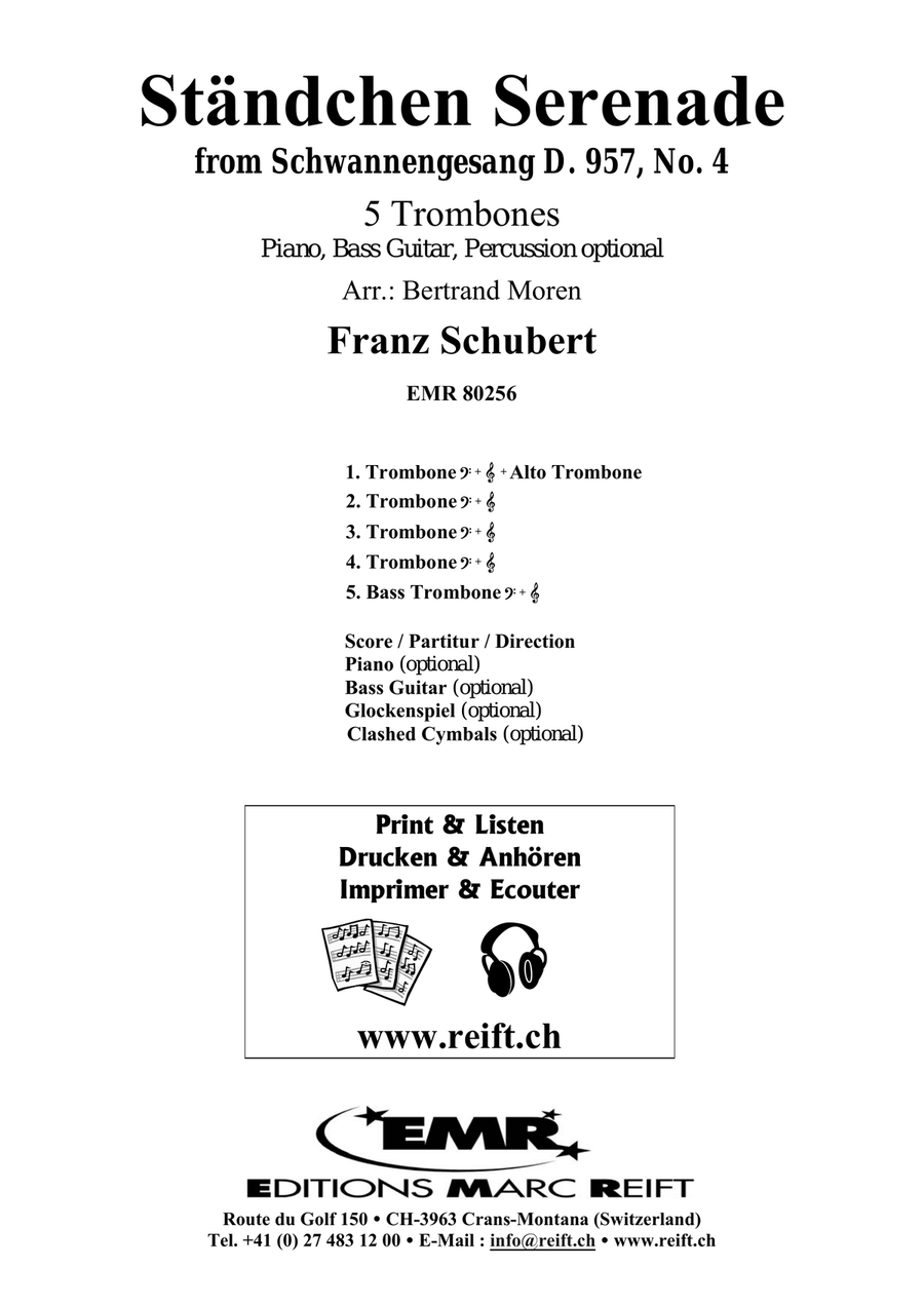 Ständchen Serenade Ständchen Serenade Trombone scores gallery preview page 2