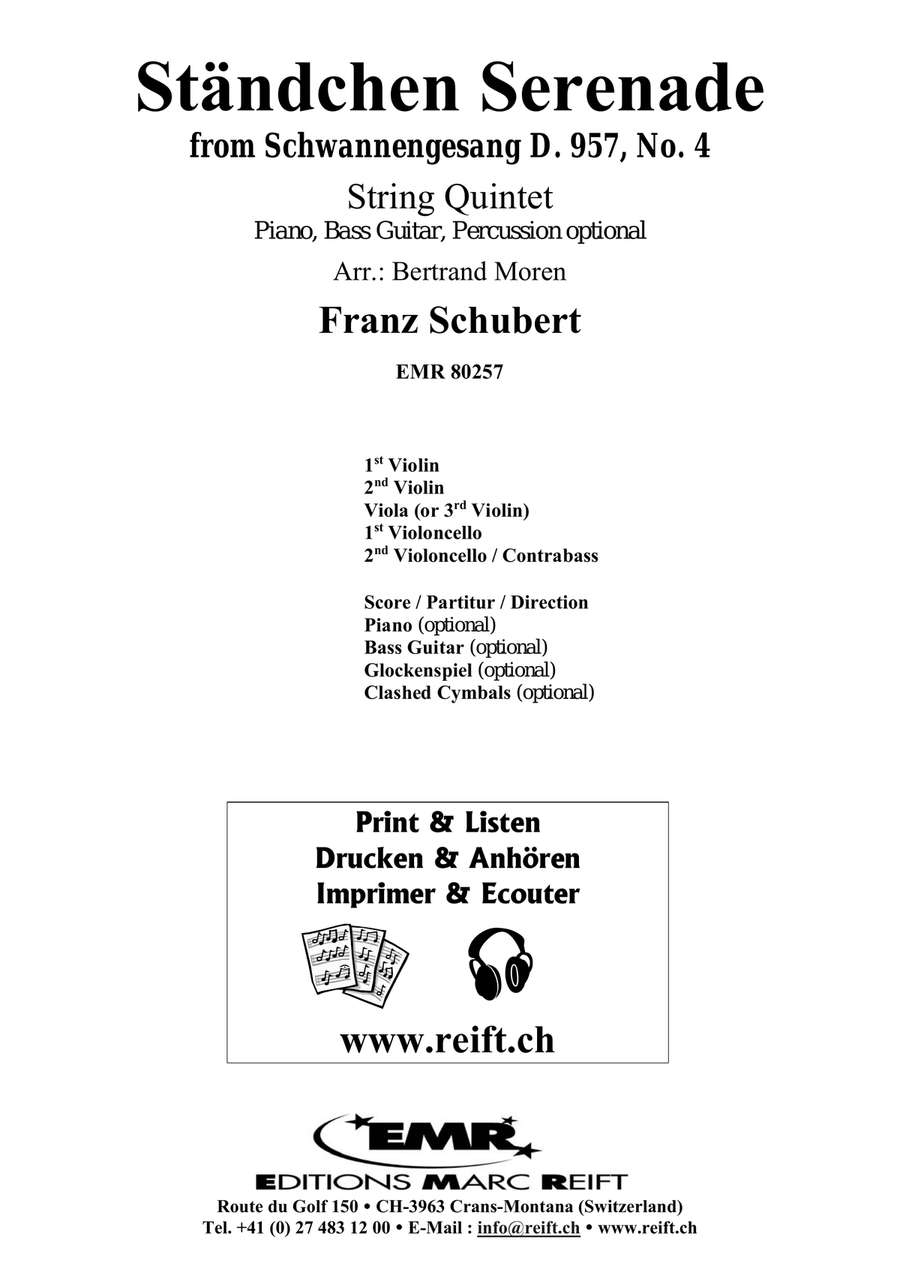Ständchen Serenade Ständchen Serenade String Quintet scores gallery preview page 2