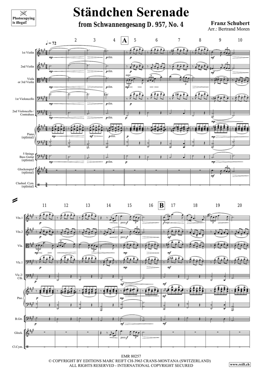 Ständchen Serenade Ständchen Serenade String Quintet scores gallery preview page 3