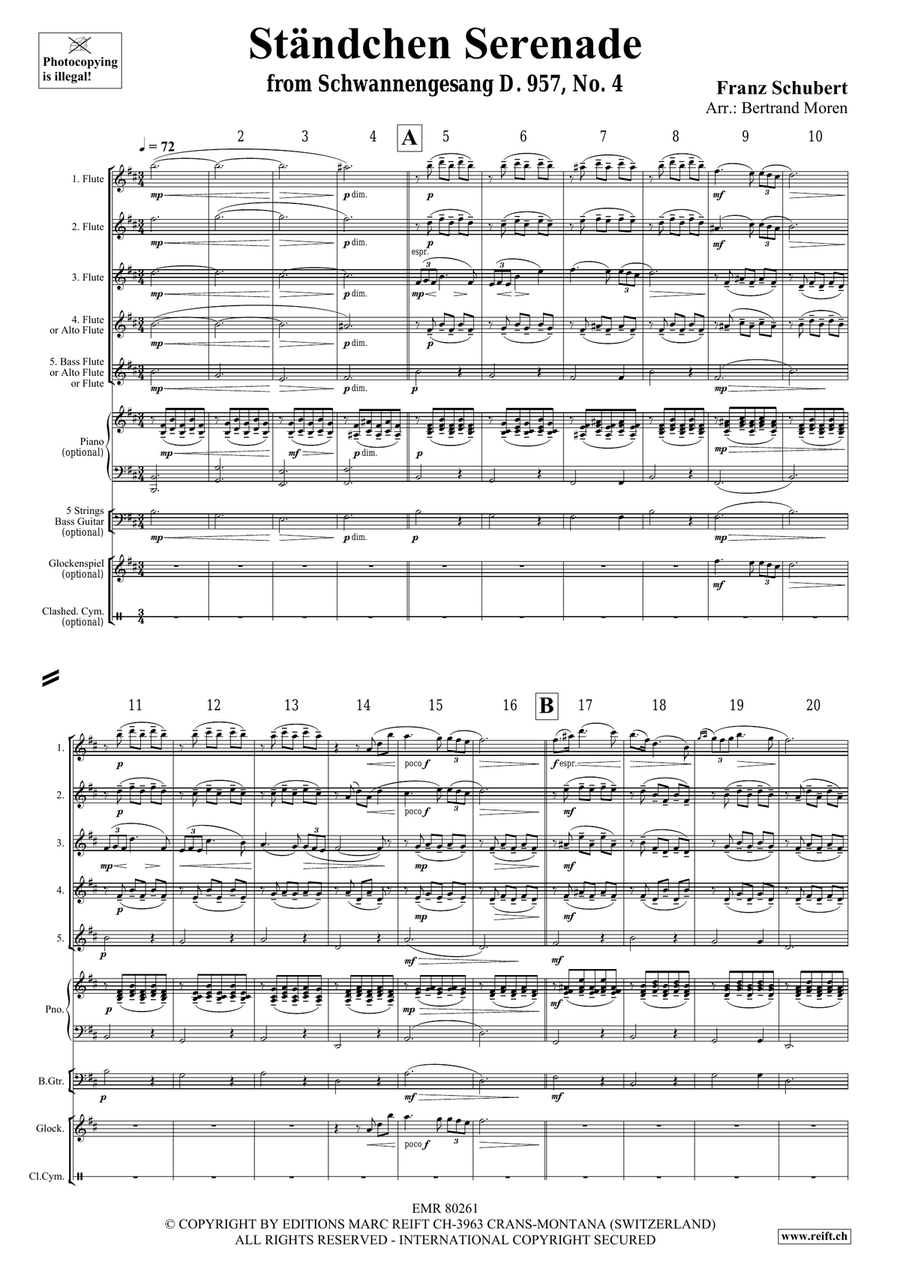 Ständchen Serenade Ständchen Serenade Flute scores gallery preview page 3