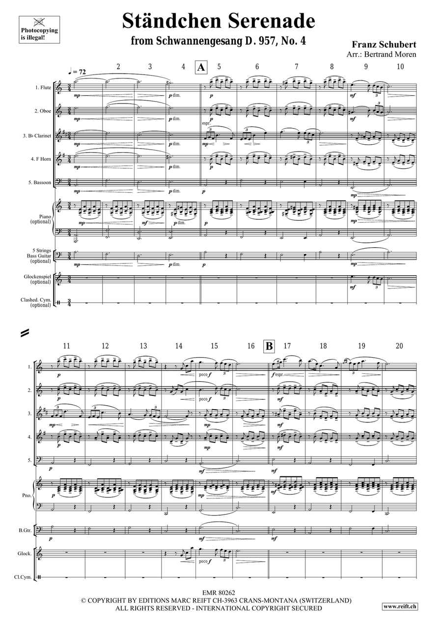 Ständchen Serenade Ständchen Serenade Woodwind Quintet scores gallery preview page 3