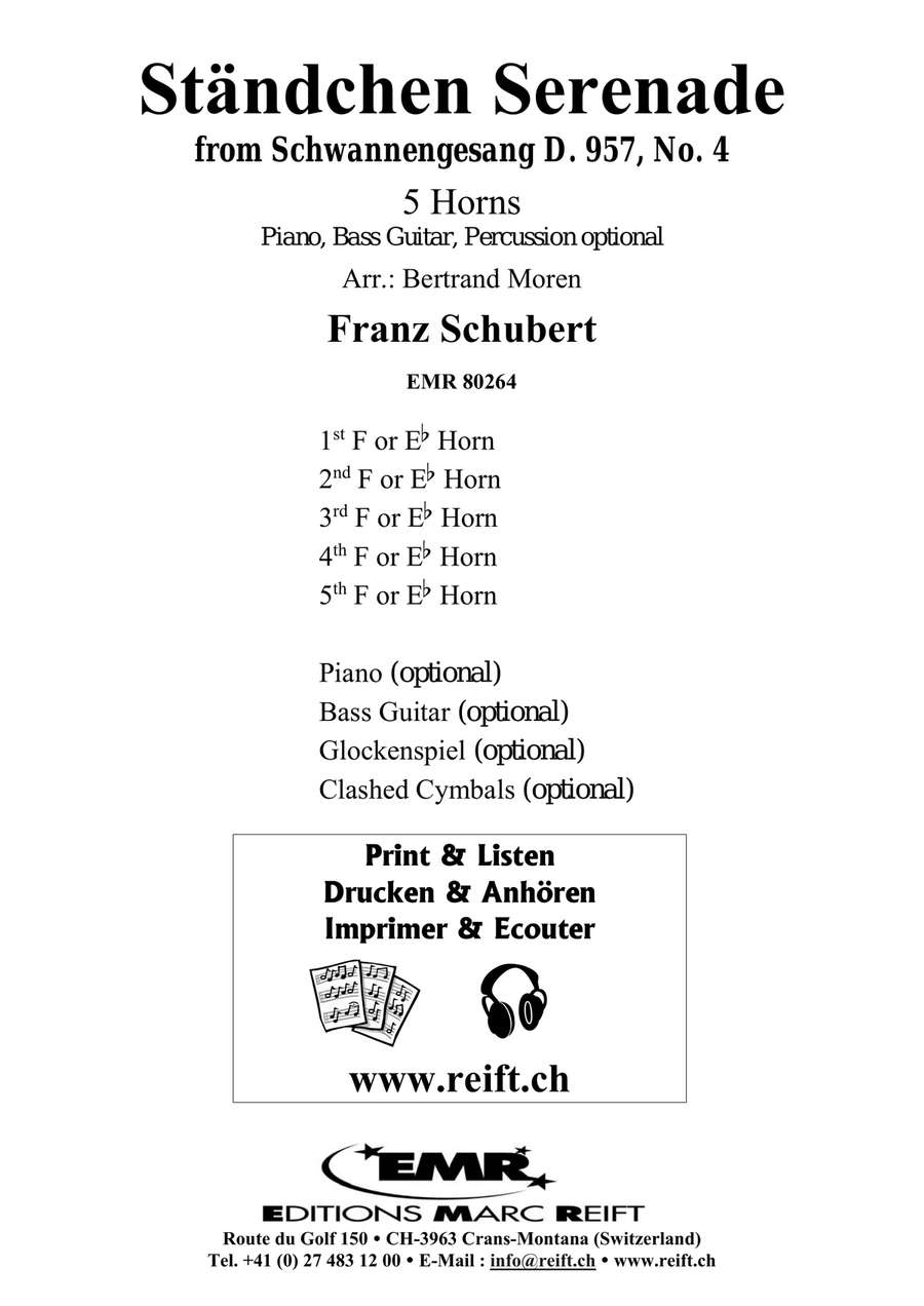Ständchen Serenade Ständchen Serenade Horn scores gallery preview page 2