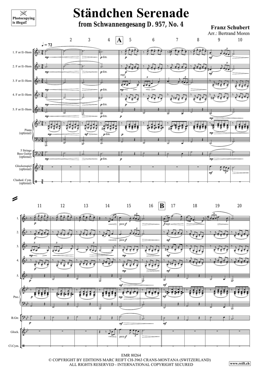 Ständchen Serenade Ständchen Serenade Horn scores gallery preview page 3