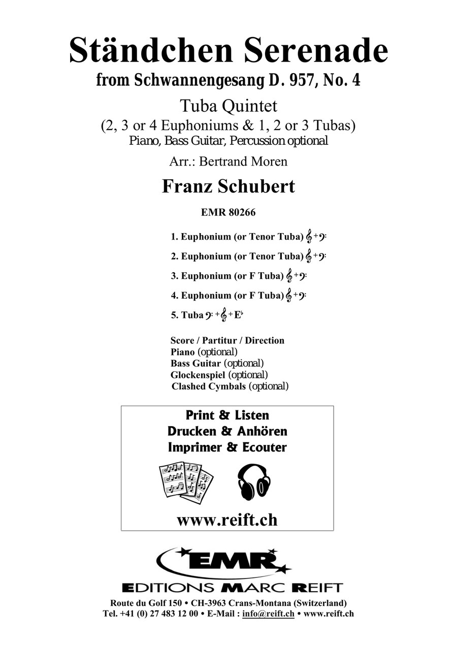 Ständchen Serenade Ständchen Serenade Tuba scores gallery preview page 2
