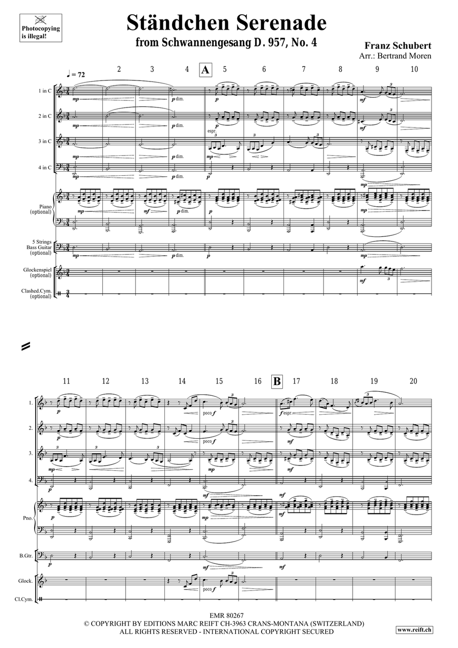 Ständchen Serenade Ständchen Serenade Score scores gallery preview page 3
