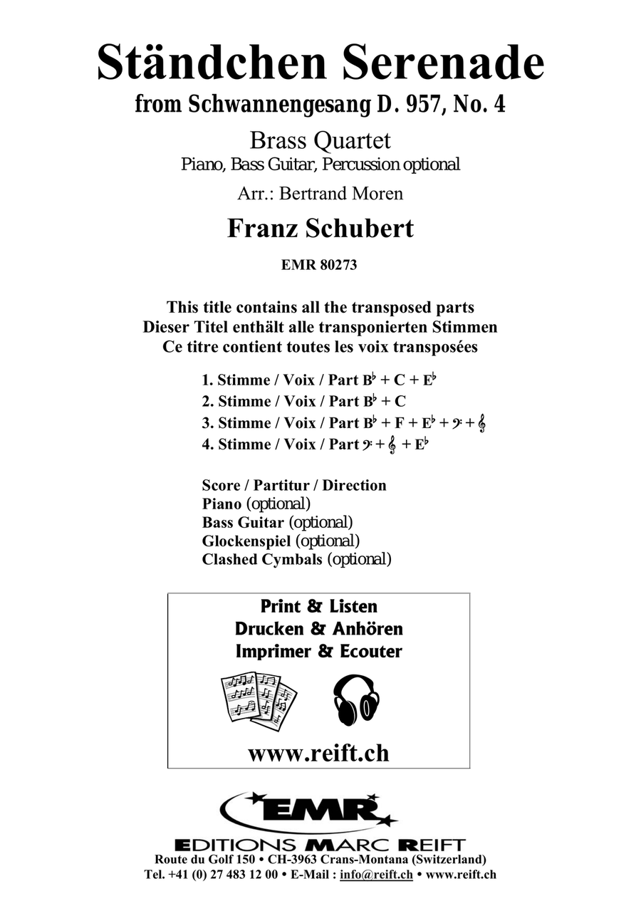 Ständchen Serenade Ständchen Serenade Brass Quartet scores gallery preview page 2