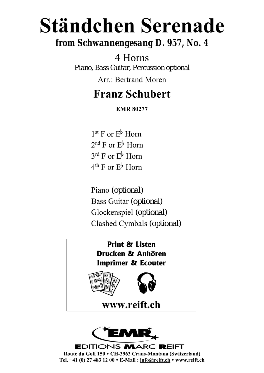 Ständchen Serenade Ständchen Serenade Horn scores gallery preview page 2