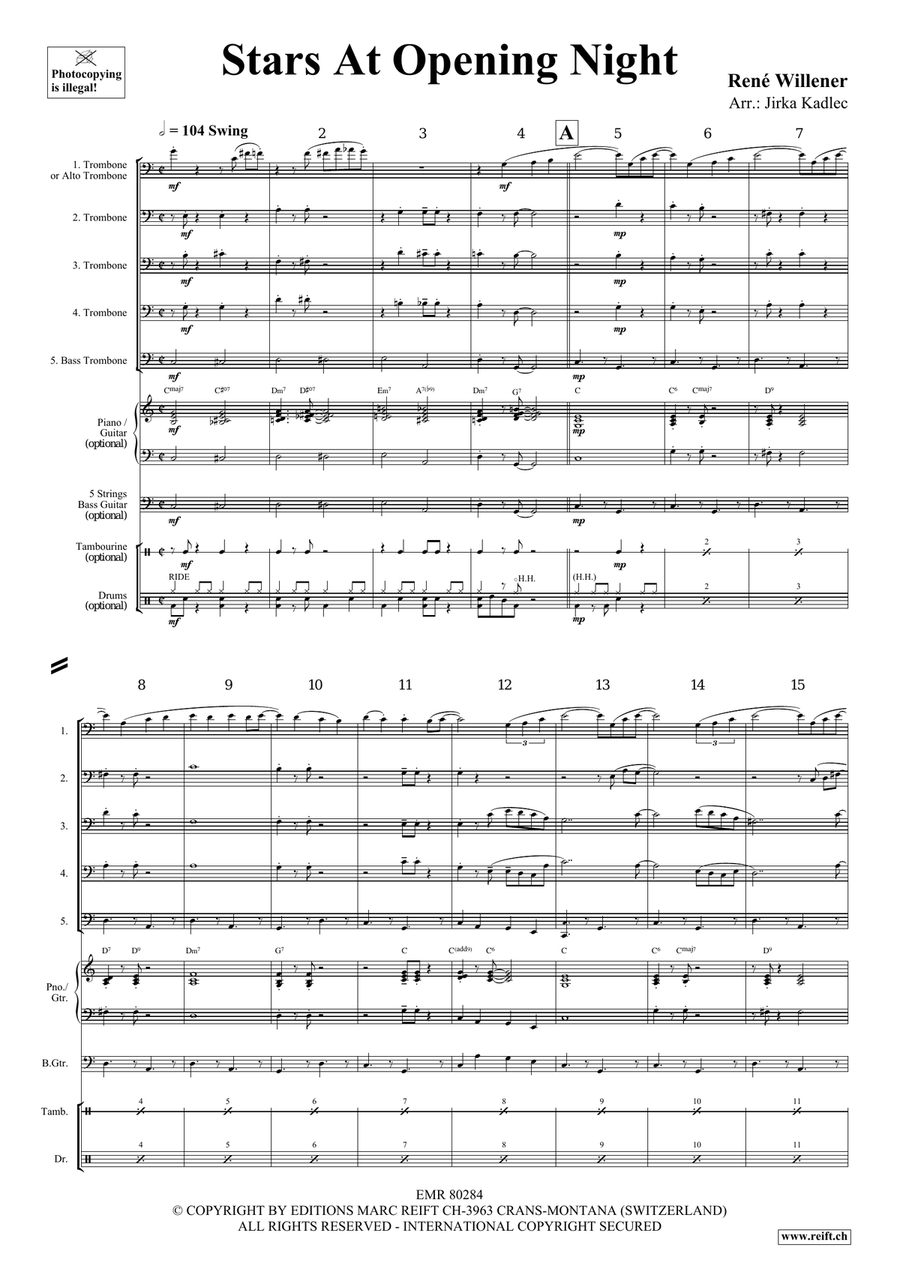 Stars At Opening Night Stars At Opening Night Trombone scores gallery preview page 4