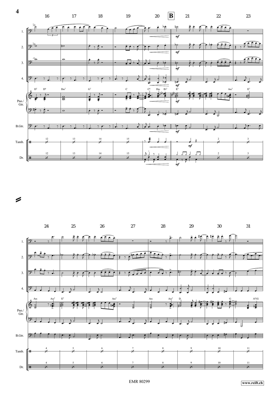 Stars At Opening Night Stars At Opening Night Trombone Quartet scores gallery preview page 5
