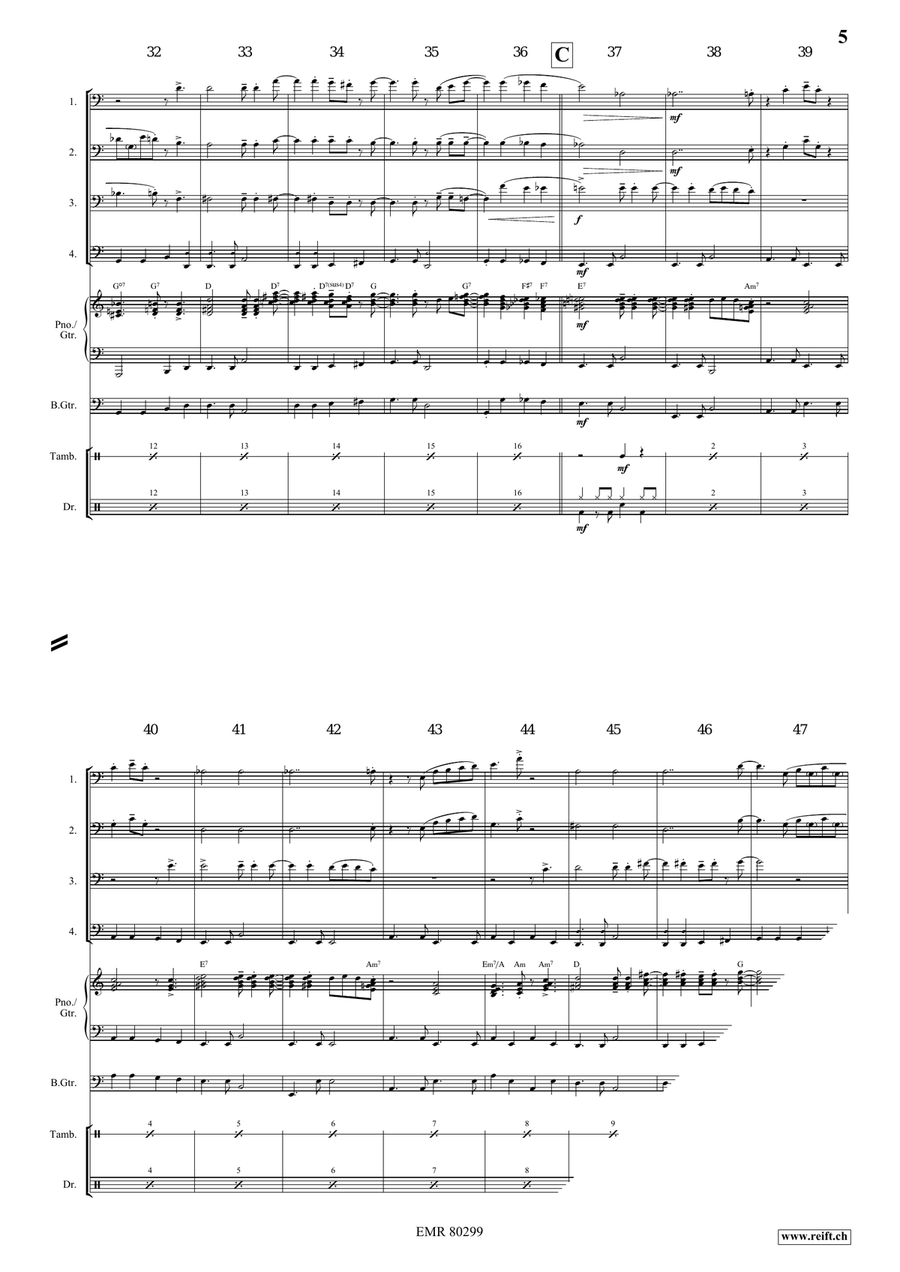Stars At Opening Night Stars At Opening Night Trombone Quartet scores gallery preview page 6