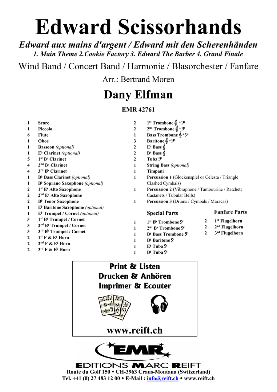 Edward Scissorhands Edward Scissorhands Concert Band scores gallery preview page 2