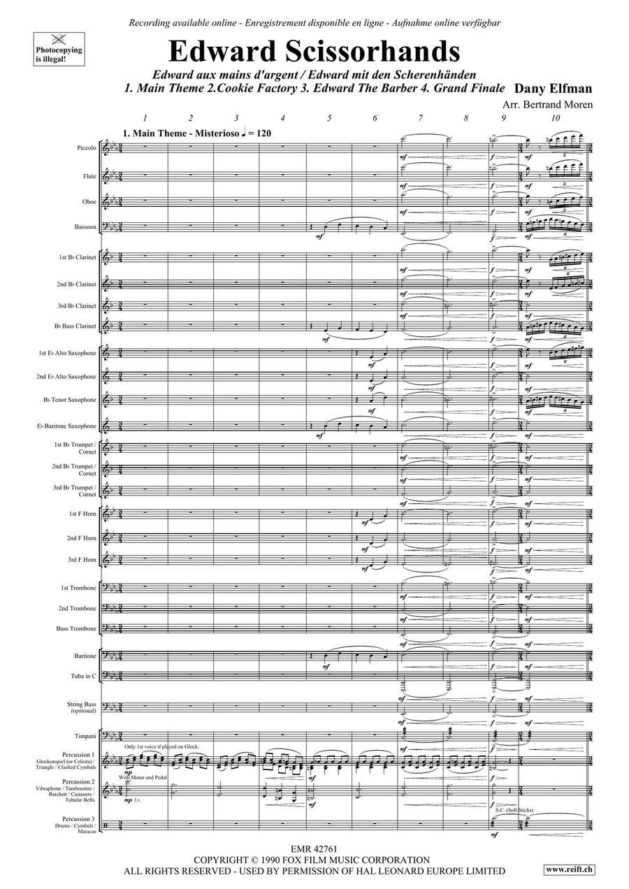 Edward Scissorhands Edward Scissorhands Concert Band scores gallery preview page 4