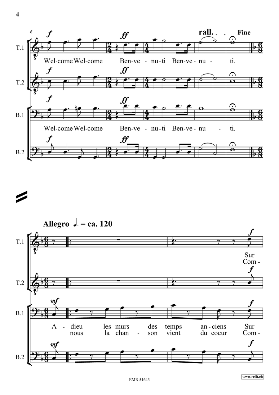 Bienvenue Bienvenue Score scores gallery preview page 5