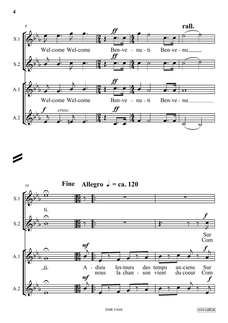 Bienvenue Bienvenue Score scores gallery preview page 5