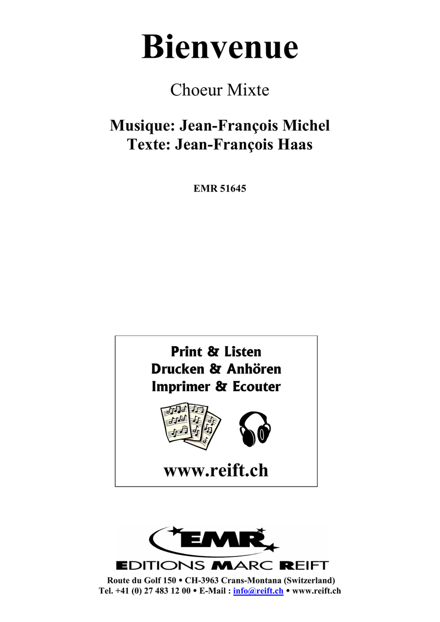 Bienvenue Bienvenue Mixed Choir scores gallery preview page 2