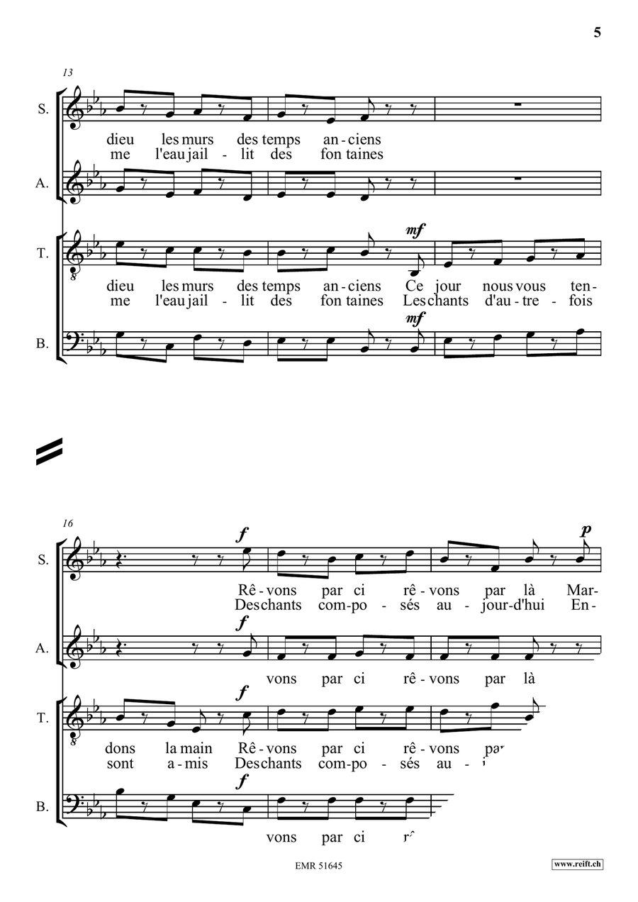 Bienvenue Bienvenue Mixed Choir scores gallery preview page 6