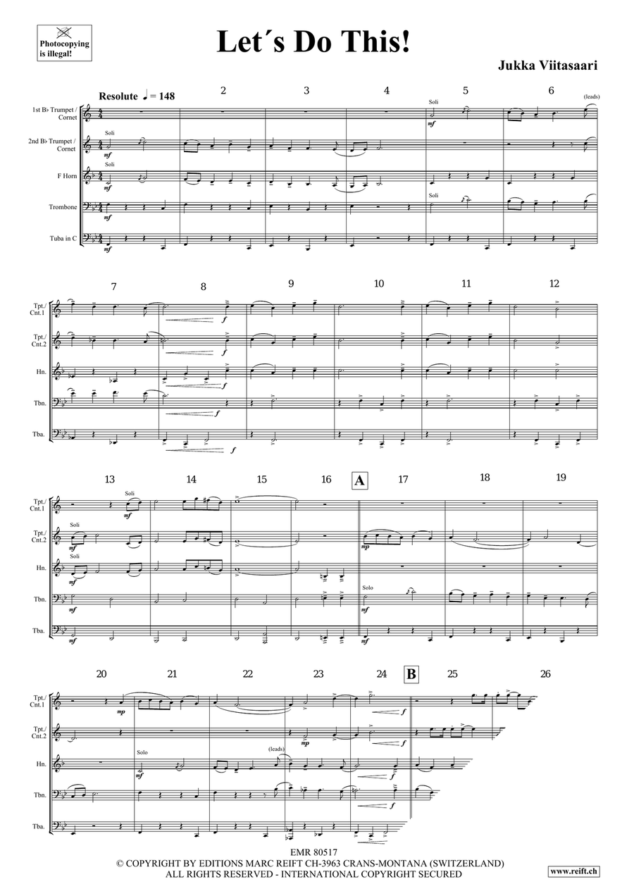Let's Do This! Let's Do This! Brass Quintet scores gallery preview page 4