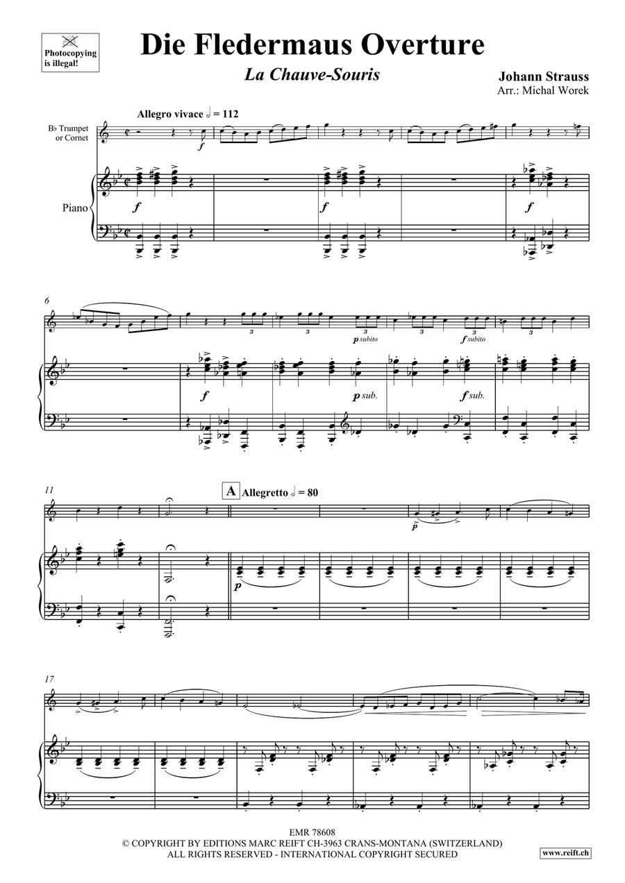 Die Fledermaus Overture Die Fledermaus Overture Cornet scores gallery preview page 4