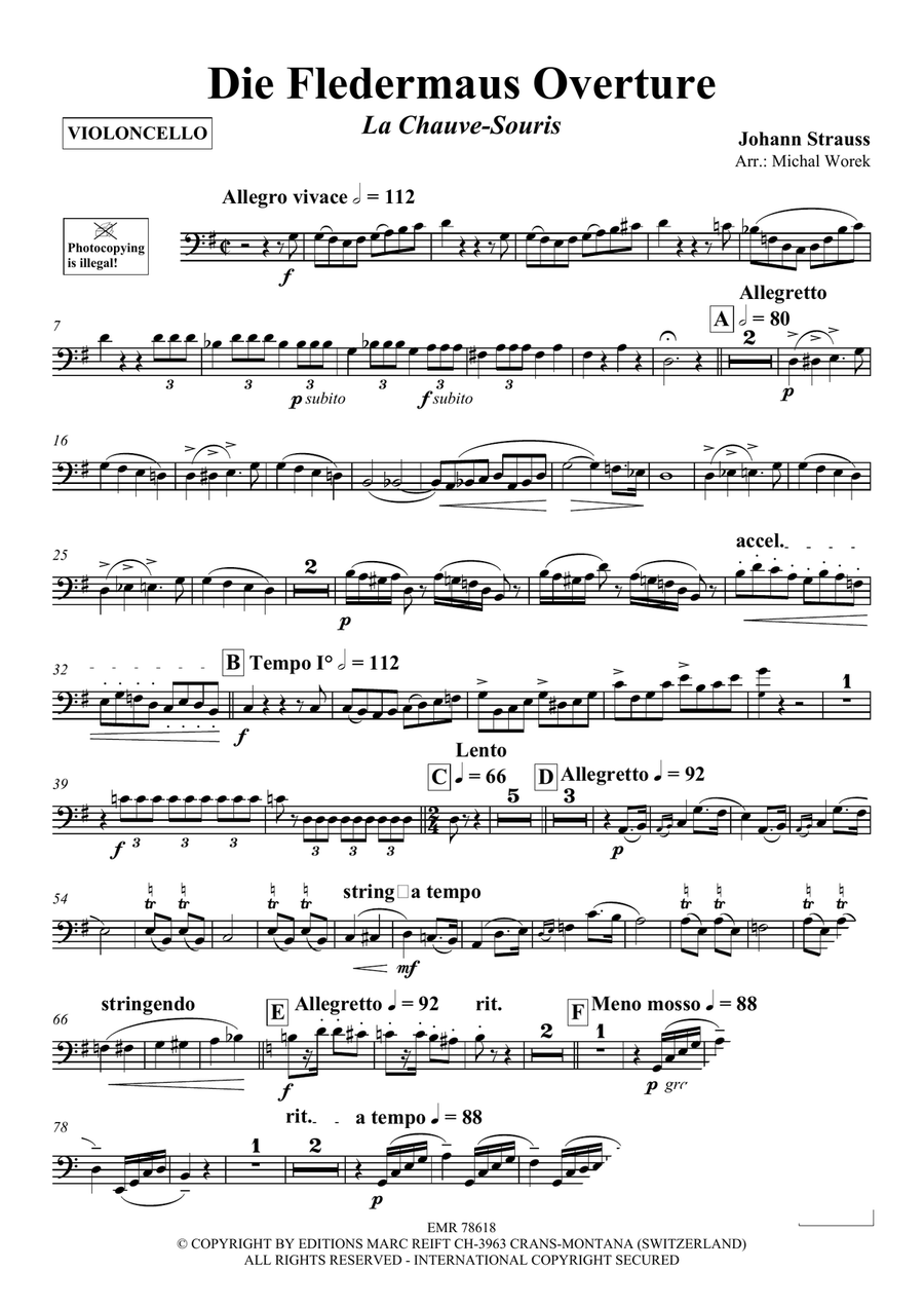 Die Fledermaus Overture Die Fledermaus Overture Piano Accompaniment scores gallery preview page 3