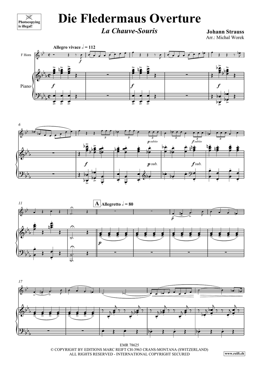 Die Fledermaus Overture Die Fledermaus Overture Horn scores gallery preview page 4