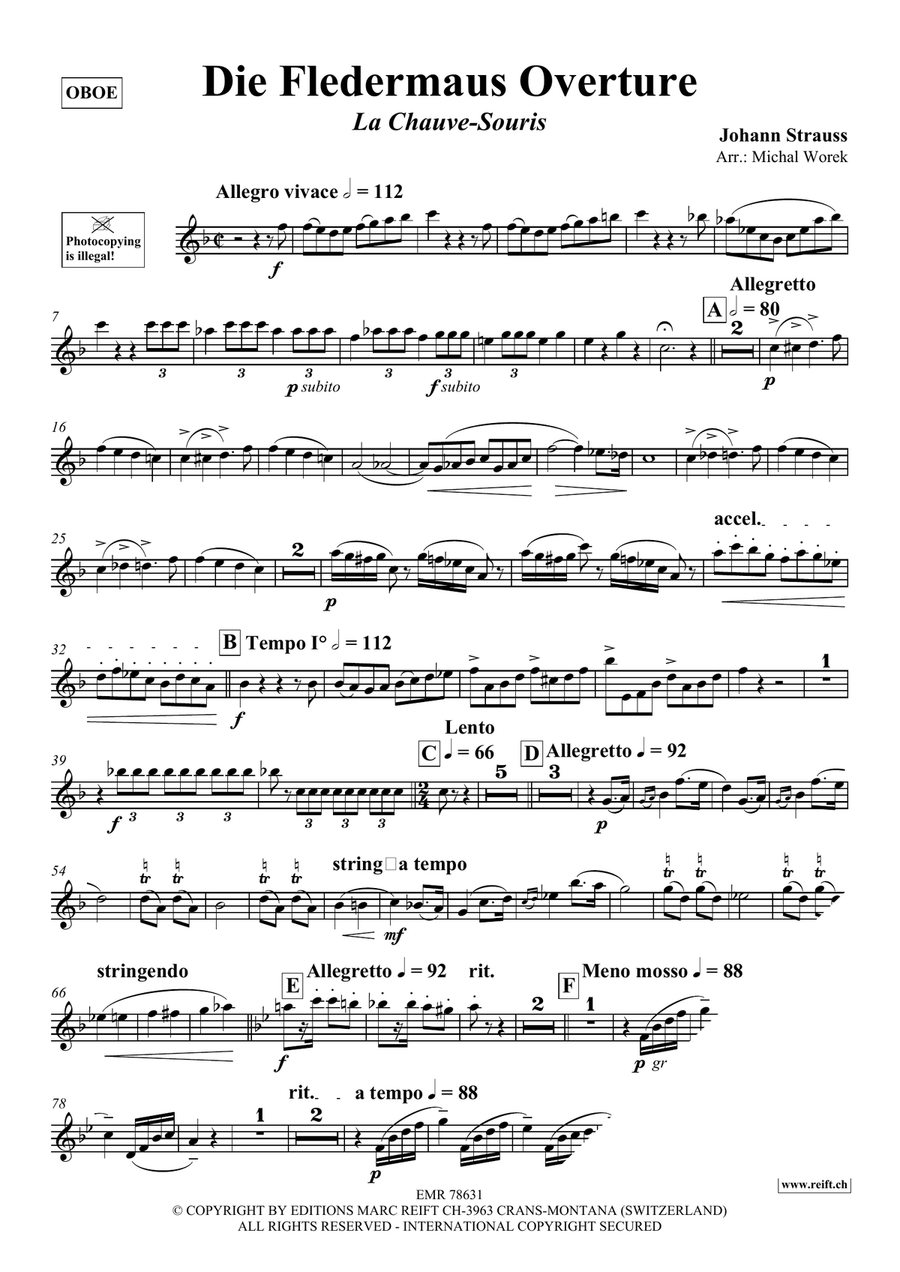 Die Fledermaus Overture Die Fledermaus Overture Piano Accompaniment scores gallery preview page 3