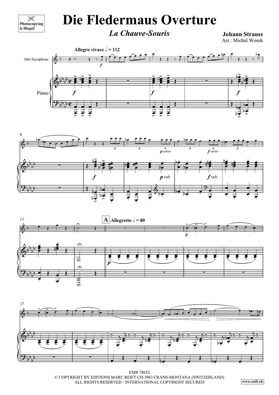 Die Fledermaus Overture Die Fledermaus Overture Alto Saxophone scores gallery preview page 4