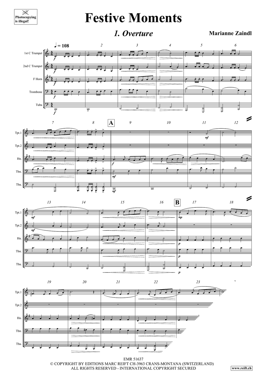 Festive Moments Festive Moments Brass Quintet scores gallery preview page 4