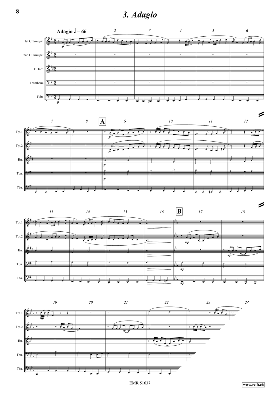 Festive Moments Festive Moments Brass Quintet scores gallery preview page 6
