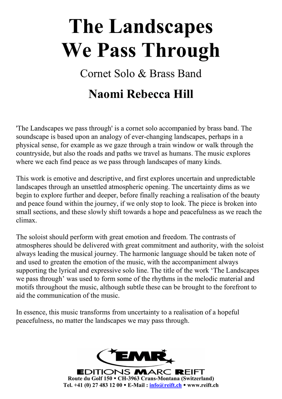 The Landscapes We Pass Through Brass Band scores gallery preview page 4