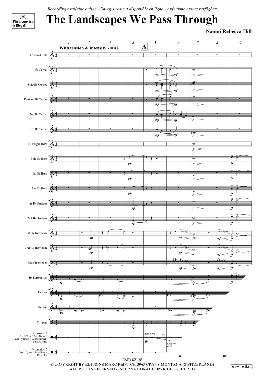 The Landscapes We Pass Through Brass Band scores gallery preview page 5