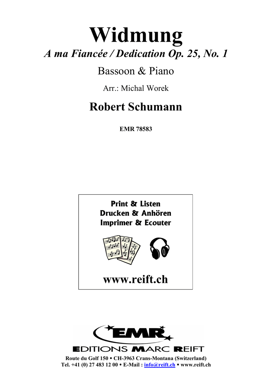 Widmung Widmung Bassoon Solo scores gallery preview page 2