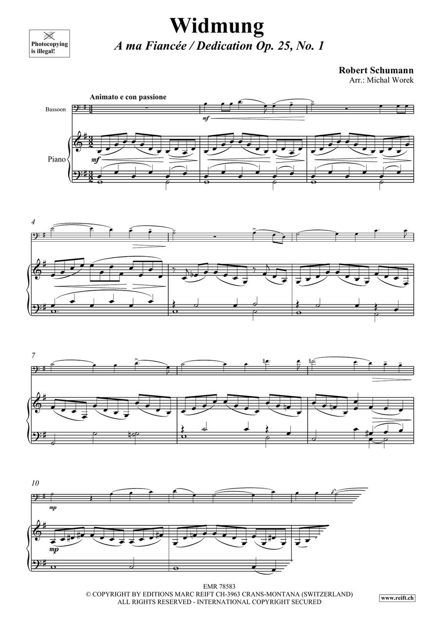 Widmung Widmung Bassoon Solo scores gallery preview page 3