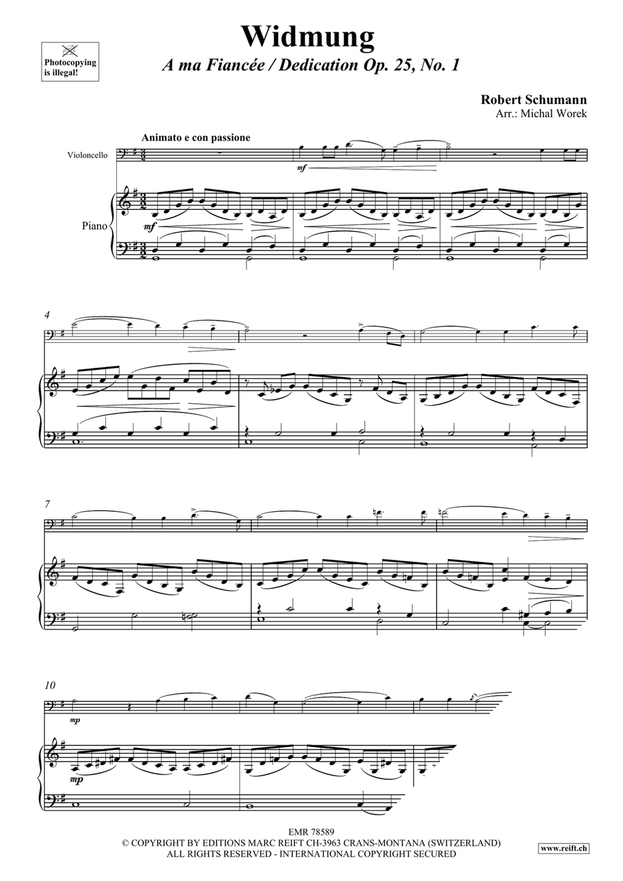 Widmung Widmung Piano Accompaniment scores gallery preview page 3