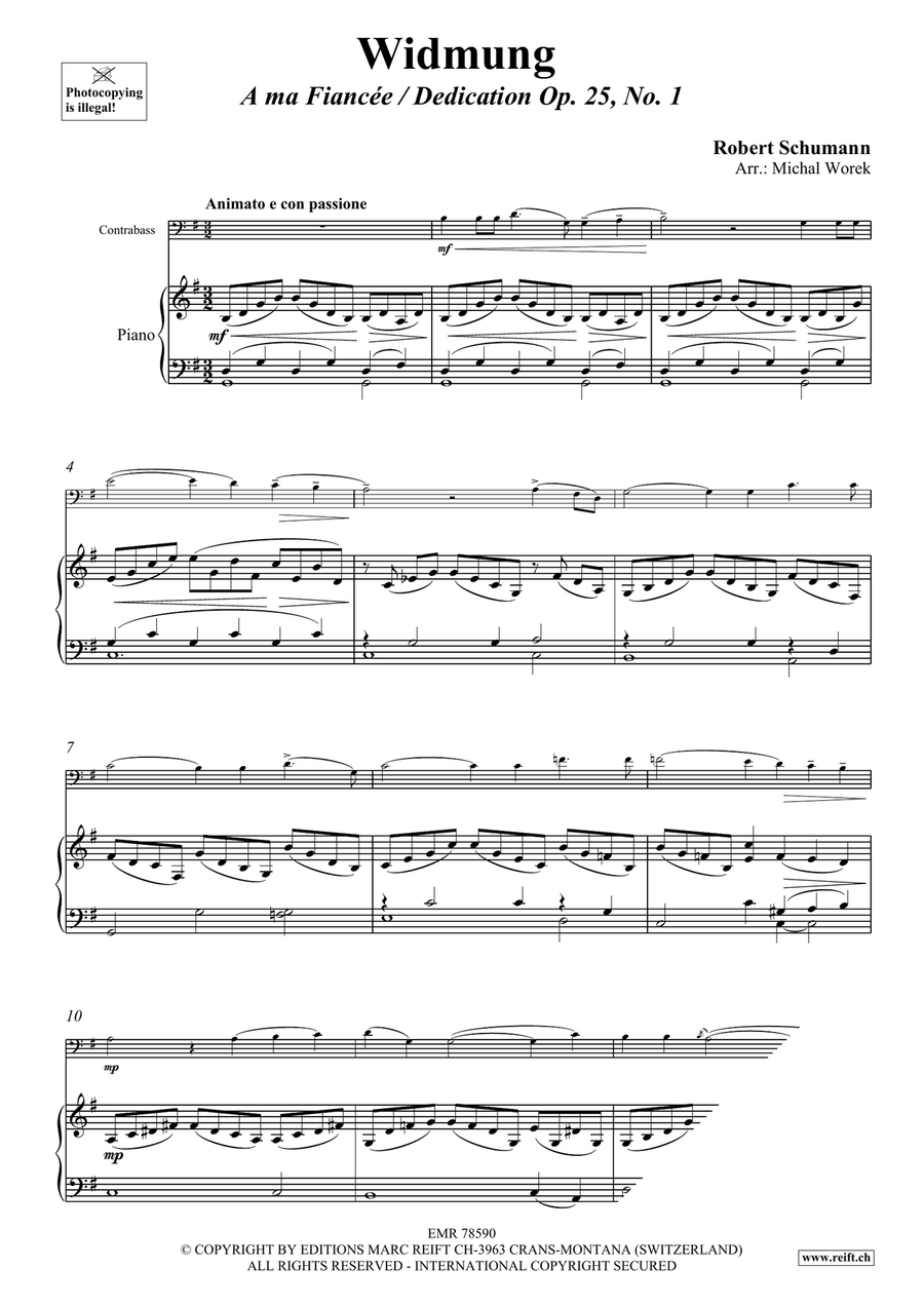 Widmung Widmung Double Bass scores gallery preview page 3