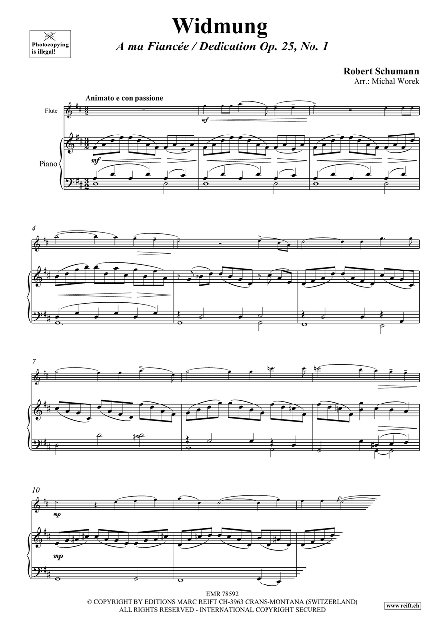 Widmung Widmung Flute Solo scores gallery preview page 3