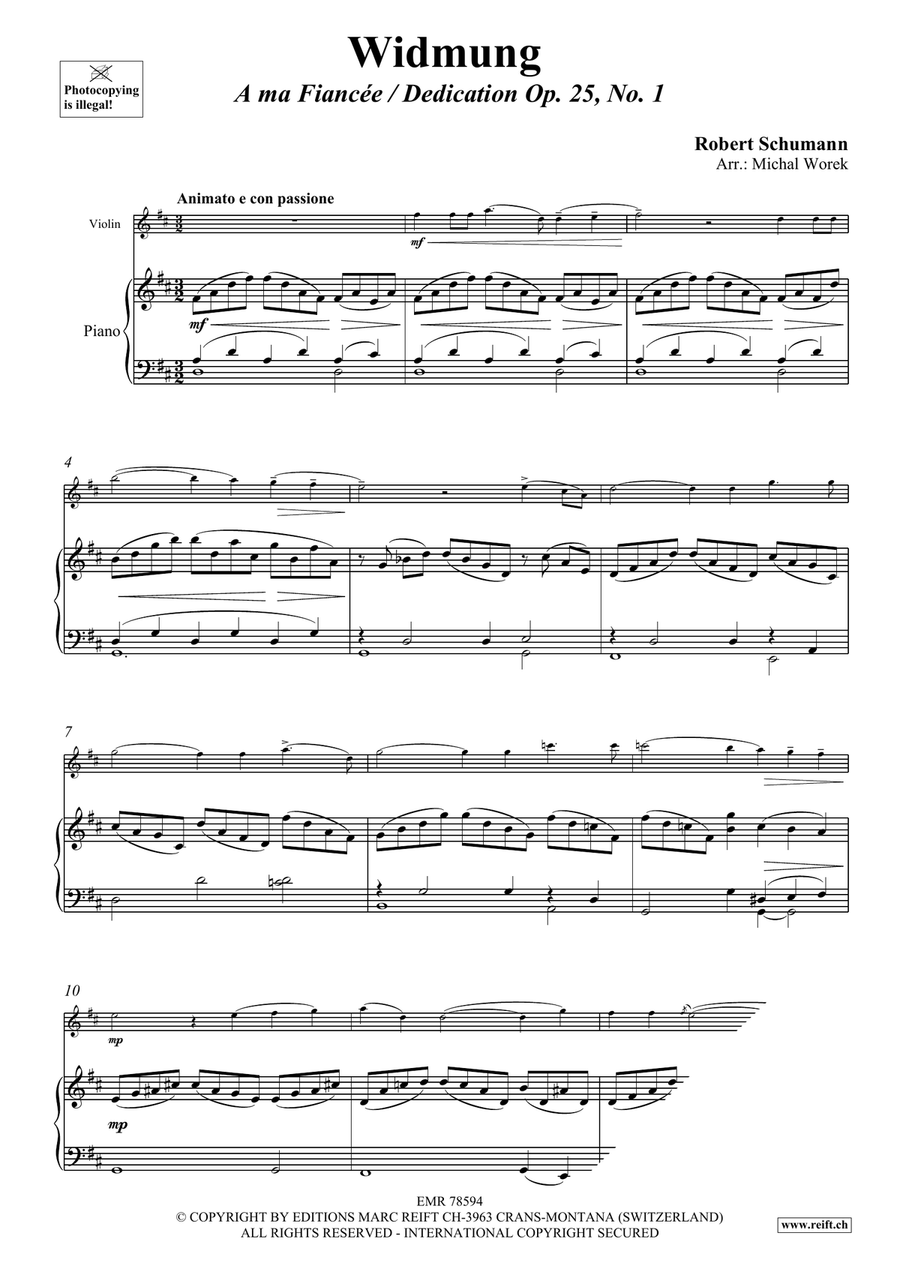 Widmung Widmung Violin Solo scores gallery preview page 3