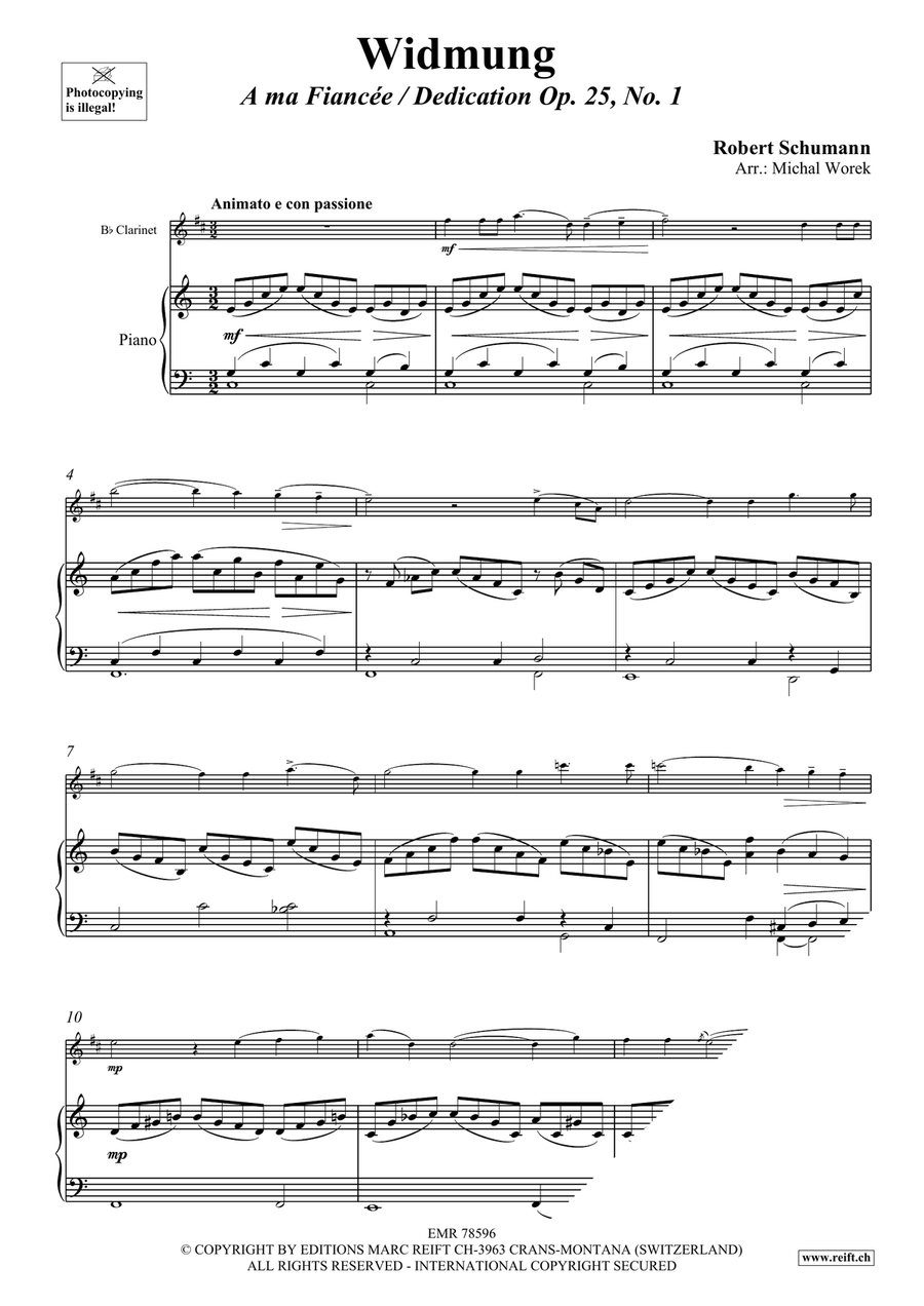 Widmung Widmung Clarinet Solo scores gallery preview page 3