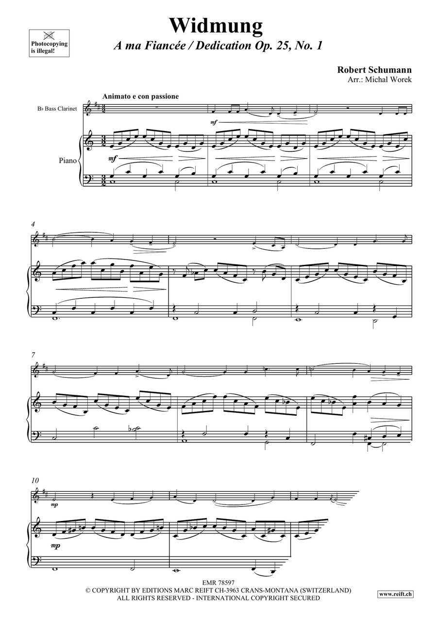Widmung Widmung Bass Clarinet scores gallery preview page 3